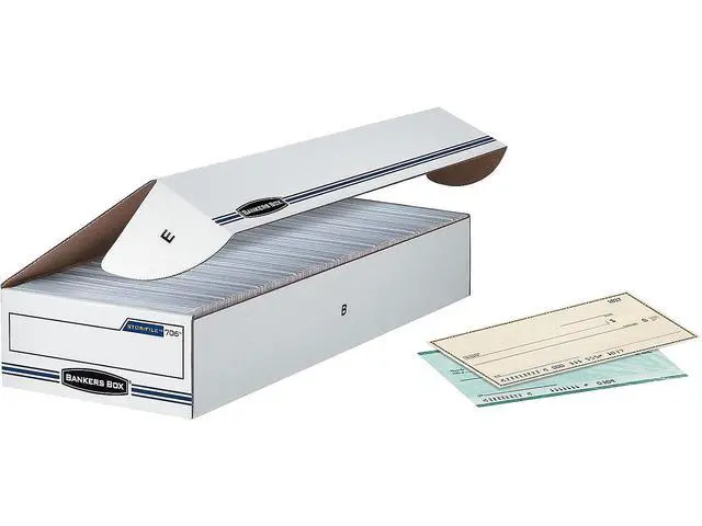 Alt view image 2 of 2 - Bankers Box 00706 Storage File, Check/Deposit Slip, 9-Inch x24-Inch x4-Inch, 12/CT, White