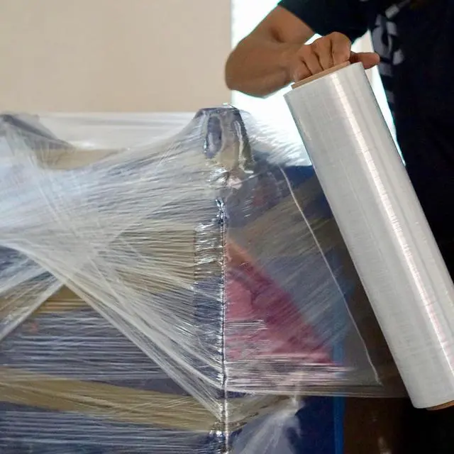 Alt view image 6 of 7 - PSBM Blown Stretch Wrap, 8 Rolls 15 Inch x 1500 Feet 80 Gauge Heavy Duty Clear Plastic Wrap Industrial Strength Shrink Film for Moving, Packing & Shipping