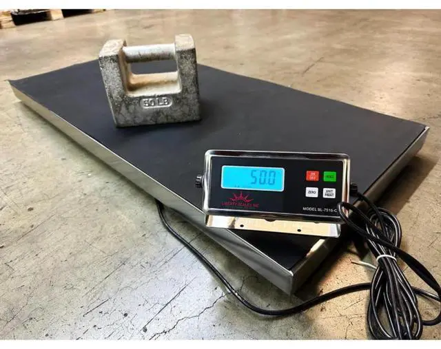 Alt view image 2 of 7 - Liberty LS-922 Livestock Scale 1000 lb x 0.2 lb Size 43" x 20" Heavy Duty Digital Animal Scale, Vet Scale & Farm Scale for Dogs, Goat, Pig or Sheep