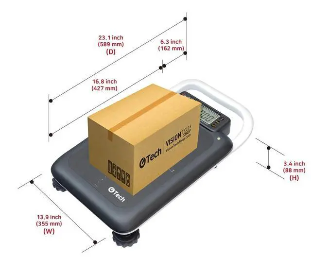 Alt view image 5 of 7 - GTech GL-6060L Portable Bench Scale, 60lbs Capacity with Dual Range, Reading 0-30 x 0.01lbs/30-60 x 0.02lbs, Lb/Kg Switchable, NTEP Legal for Trade
