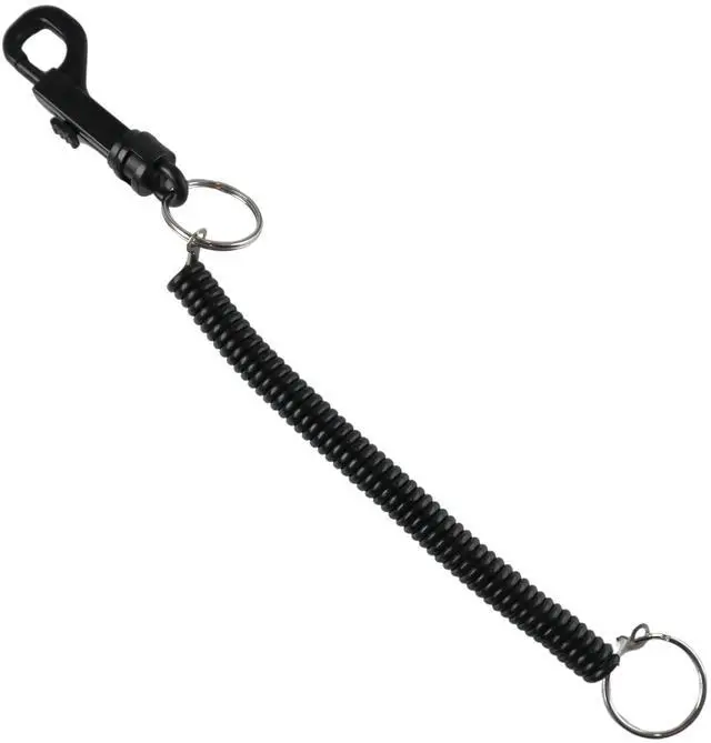 Alt view image 4 of 7 - Bulk 100 Pack Bungee Coil Cords - Elastic Stretchy Elastic Swipe Badge & Key Chain Ring Casino Card Clip Leash Lanyards - for Light Duty Use (Black)