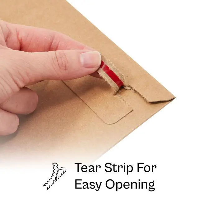Alt view image 4 of 5 - PSBM 200 PCS 11 x 13.5 Inch Kraft Rigid Photo Mailers, Cardboard Shipping Envelopes, Mailers for Shipping Photos, CDs, Documents, Catalogue, Or Any Flat Object