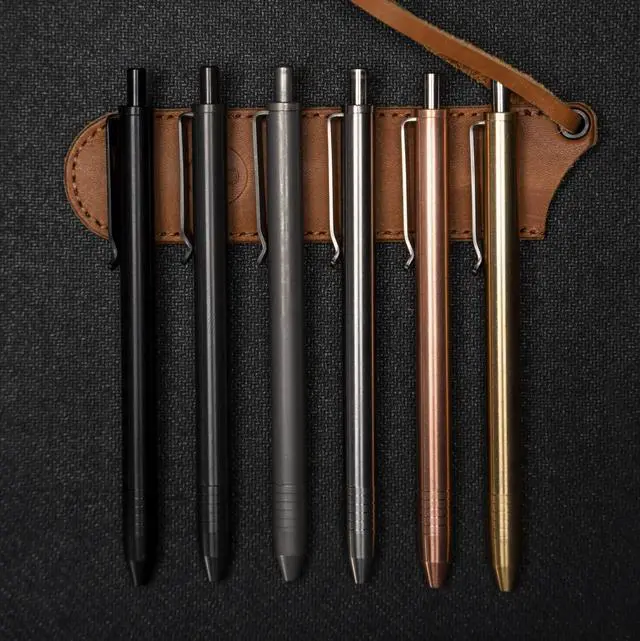 Alt view image 3 of 5 - Slim Click Pen (Brass)