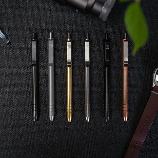 Alt view image 2 of 5 - Slim Click Pen (Brass)
