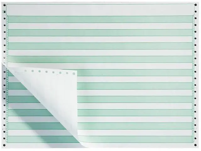 Main image of Green Bar Computer Paper, 14 7/8" x 11", 20lb, 2,700/Box, For Office, School & Home