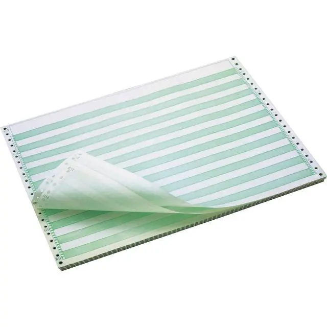 Alt view image 2 of 4 - Green Bar Computer Paper, 14 7/8" x 11", 20lb, 2,700/Box, For Office, School & Home