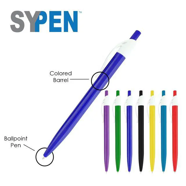 Alt view image 2 of 6 - Personalized Pens With your Custom Logo or Text-500 Pack Bulk-for Businesses, Parties, and Events, Custom Printed Ballpoint Click Pens, Purple Barrel Color, Black Ink