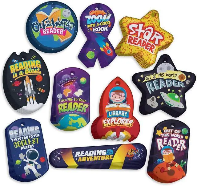 Main image of Encourage, Motivate, and Build Young Readers Skills and Habits Brag Tag Value Pack: 500 Tags (50 Tags for Each Shape)