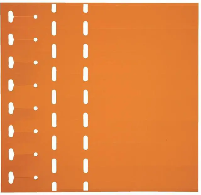 Main image of Weather Resistant Laser Printable Strip Loop-Lock Tags 11" L x 1" W, Package of 1,000, Orange