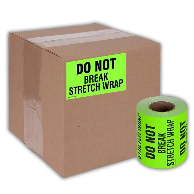 Alt view image 5 of 5 - 3" X 5" Do not Break Stretch Wrap Fluorescent Shipping Label Stickers for Shipping or Packing -500 Labels Per Roll (10 Pack)