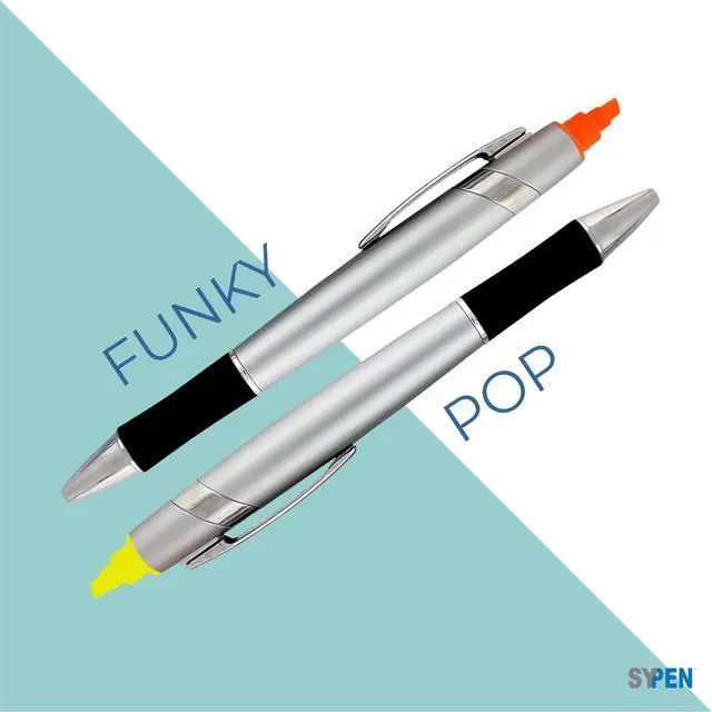 Alt view image 6 of 7 - Personalized Pens with Highlighter -200 Pack Bulk-Free Imprint - 2 In Bible Highlighter with Ballpoint Pen Combo- add Custom Name, Logo or Gift Message- Black Ballpoint Ink, Pink Color