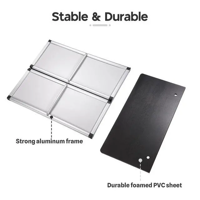 Alt view image 4 of 7 - 2 Set Pop Up Promotional Counter with Header Board | Aluminum Frame, Foldable Customizable Branding Panel, Internal Storage, Includes Carrying Bag (2 Set)