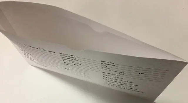 Alt view image 3 of 3 - Vehicle Deal Jacket - Car Sales Envelope - White (P6) (1000)