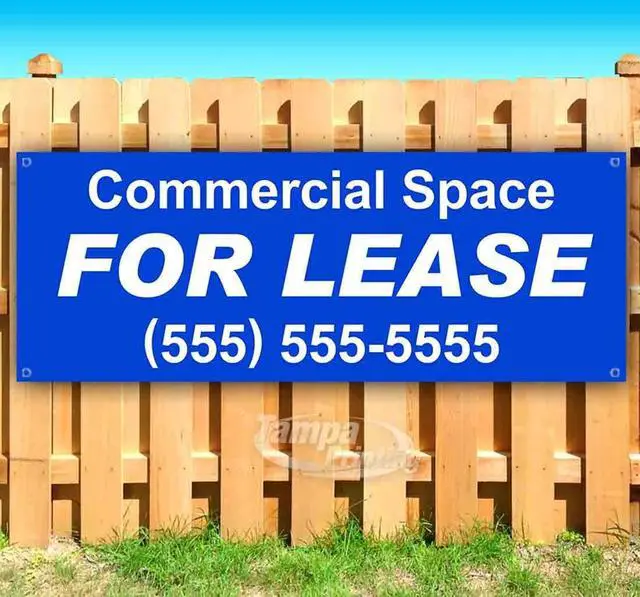 Main image of Commercial Space for Lease Banner 13 oz | Non-Fabric | Heavy-Duty Vinyl Single-Sided with Metal Grommets