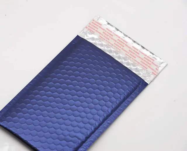 Alt view image 6 of 6 - ProLine Matte Metallic Dark Blue Bubble Padded Mailers 4x8 Inch Self Seal Padded Envelopes (1000)