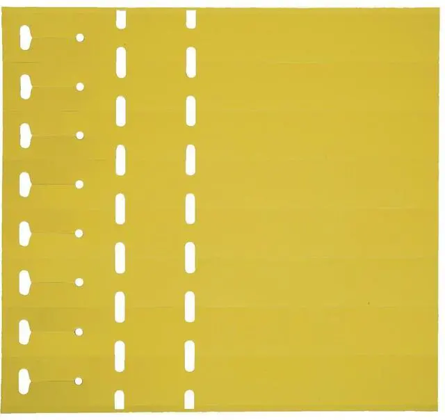Main image of Weather Resistant Laser Printable Strip Loop-Lock Tags 11" L x 1" W, Package of 1,000, Yellow