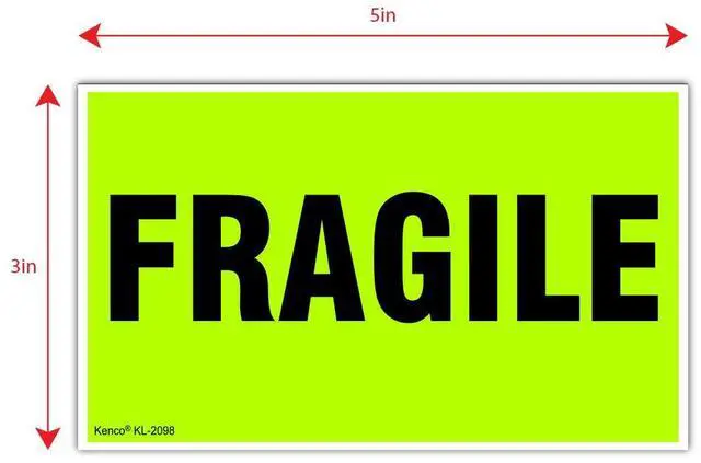 Main image of 3" X 5" Received Fluorescent Shipping Label Stickers for Shipping and Packing - 500 Adhesive Labels Per Roll (10 Pack)