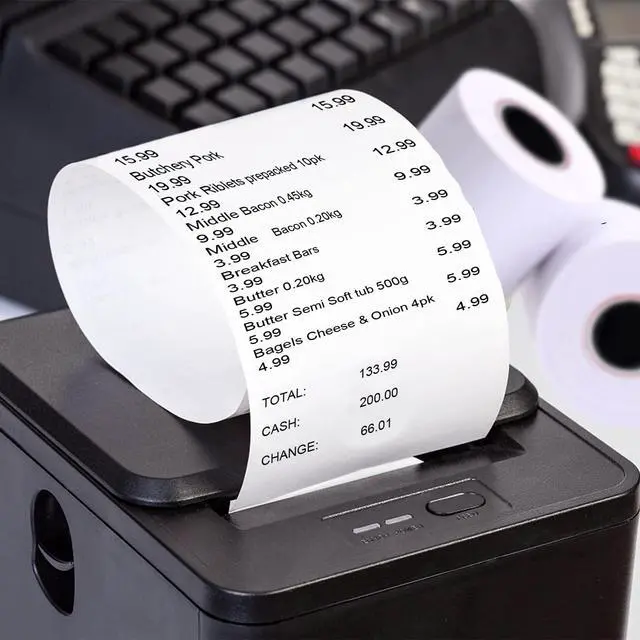 Alt view image 5 of 6 - Thermal Receipt Paper 500 Rolls, Thermal Paper 2 1/4" x 85' Pos Thermal Printer Paper, Cash Register Rolls, Credit Card Paper