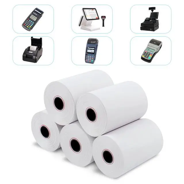Alt view image 6 of 6 - Thermal Receipt Paper 500 Rolls, Thermal Paper 2 1/4" x 85' Pos Thermal Printer Paper, Cash Register Rolls, Credit Card Paper