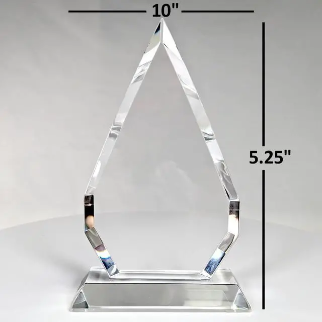 Alt view image 3 of 4 - Personalized Engraved Thank You Award - Laser Engraved Design - Thank You - Add Your Own Text - Includes Gift Box - Thank You Award (Optic Crystal Arrowhead)
