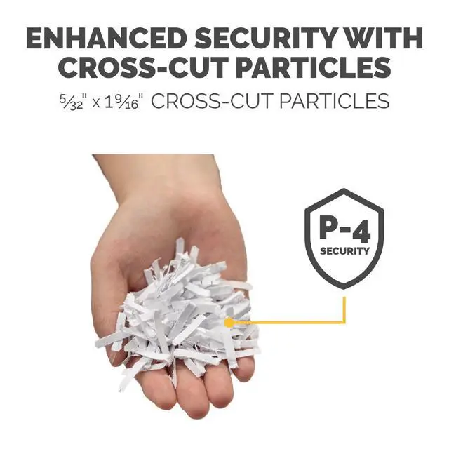 Alt view image 2 of 7 - LX65 10-Sheet, P4 Cross-Cut Deskside Paper Shredder with SafeSense