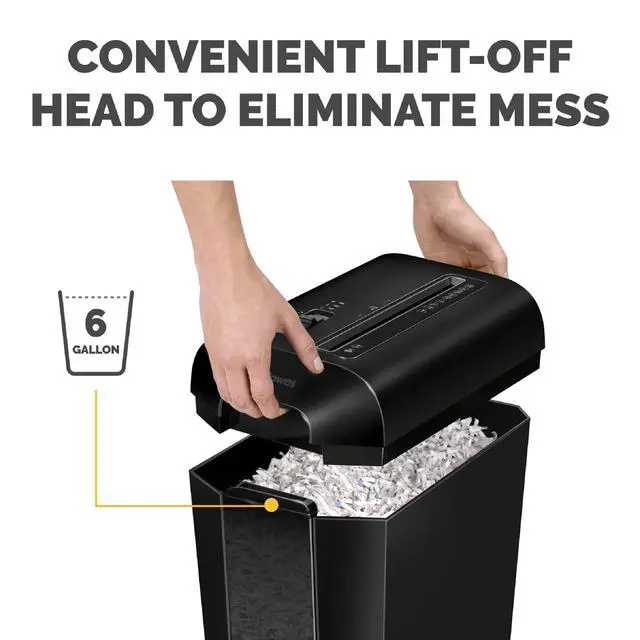 Alt view image 7 of 7 - LX65 10-Sheet, P4 Cross-Cut Deskside Paper Shredder with SafeSense