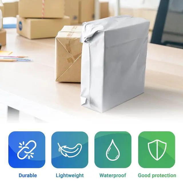 Alt view image 5 of 7 - Poly Mailers 12 x 15,5 Inch with 4 Inch Gusset, 2.5 Mil White Shipping Bags, Self Seal Lip Tape, Expandable Mailing Envelopes for Clothing and Packaging, 500 Pack