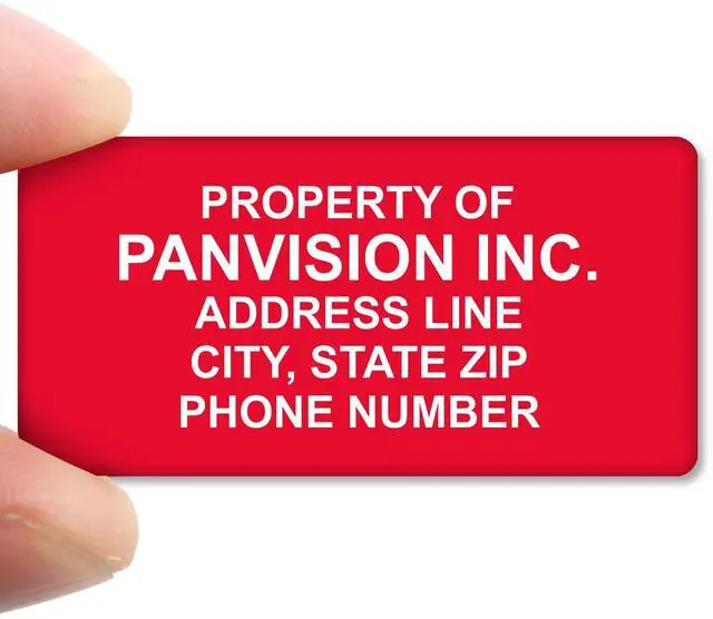 Alt view image 2 of 5 - Custom Asset Labels | 0.75" x 1.5" FoilGuard 100% Aluminum Tags with High-Bond Acrylic Adhesive, Pack of 100, Made in USA
