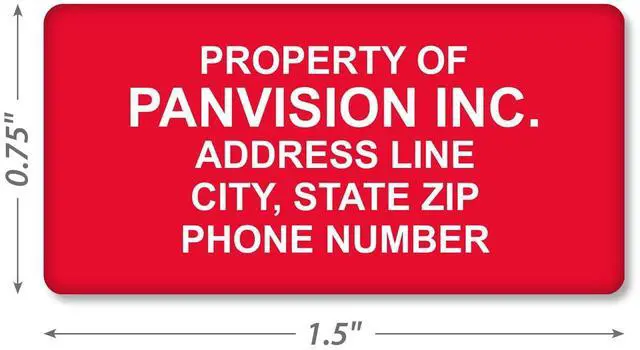 Alt view image 3 of 5 - Custom Asset Labels | 0.75" x 1.5" FoilGuard 100% Aluminum Tags with High-Bond Acrylic Adhesive, Pack of 100, Made in USA