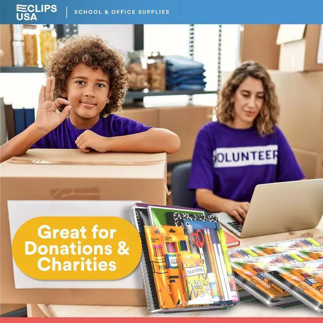 Alt view image 4 of 6 - 72 Piece Back to School Supplies Kit 12 Pack Bulk K-5 Kids School Supply Kit