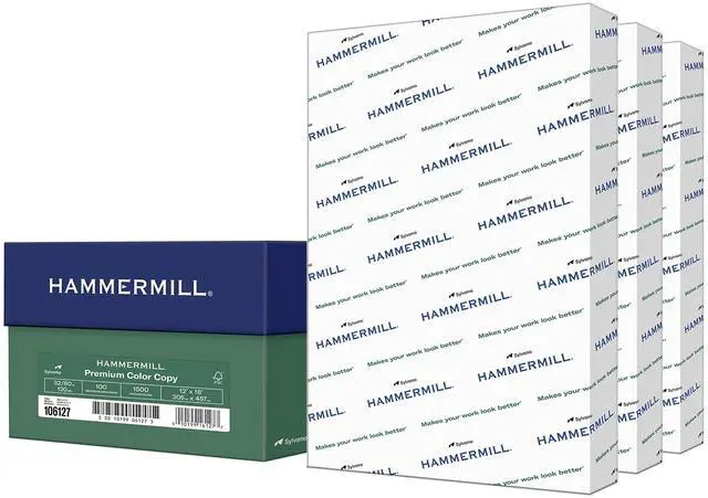 Main image of Printer Paper, Premium Color 32 lb Copy Paper, 12 x 18-100 Bright, Made in the USA, 106127C - 3 Ream (1,500 Sheets)