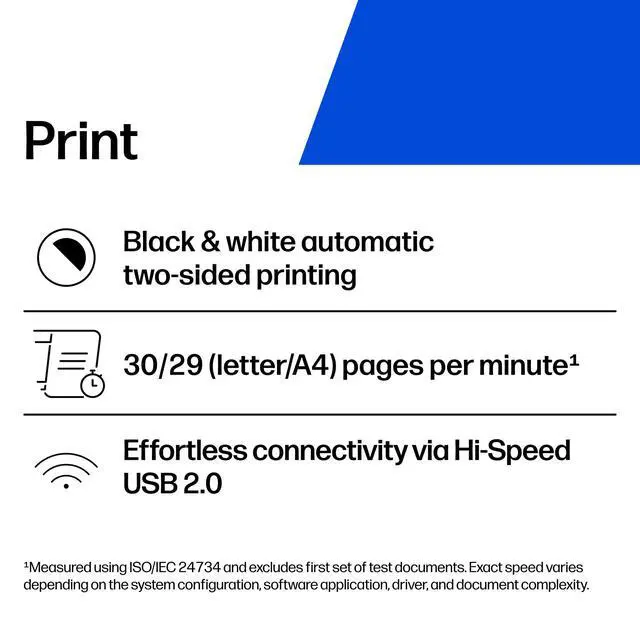Alt view image 2 of 7 - LaserJet M209d Laser Printer, Black and White, Automatic Duplex, Wired Connection Only (USB Cable Included), Best-for-Home Office (8J9L0F)