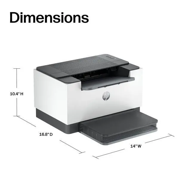 Alt view image 5 of 7 - LaserJet M209d Laser Printer, Black and White, Automatic Duplex, Wired Connection Only (USB Cable Included), Best-for-Home Office (8J9L0F)