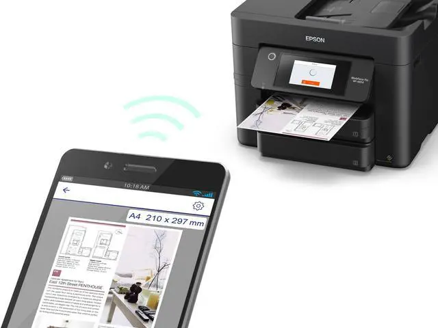 Alt view image 5 of 7 - Workforce Pro WF-4834 Wireless All-in-One Printer with Auto 2-Sided Print Copy, Scan and Fax, 50-Page ADF, 500-sheet Paper Capacity, 4.3" Color Touchscreen