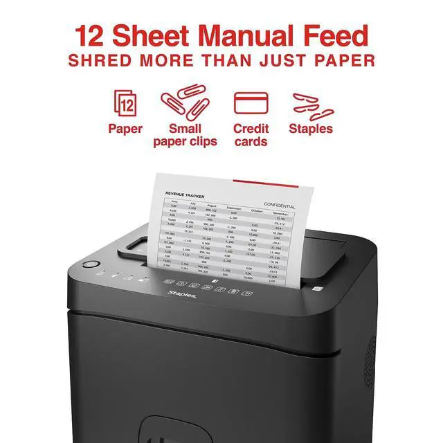 Alt view image 3 of 7 - 150-Sheet Micro-Cut Paper Shredder, Autofeed, Anti-Jam, 7.4-Gallon Pull-Out Bin, Black, for Home & Office, Black