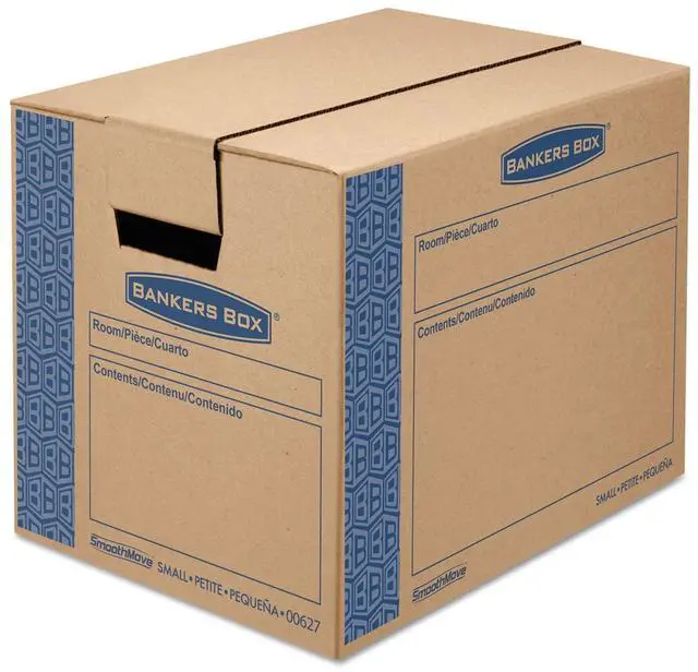 Main image of 15-Pack Small Prime HD Moving Boxes with Reinforced Handles | Upgrade moving day with Prime boxes featuring attached lids, strong handles, and fast setup