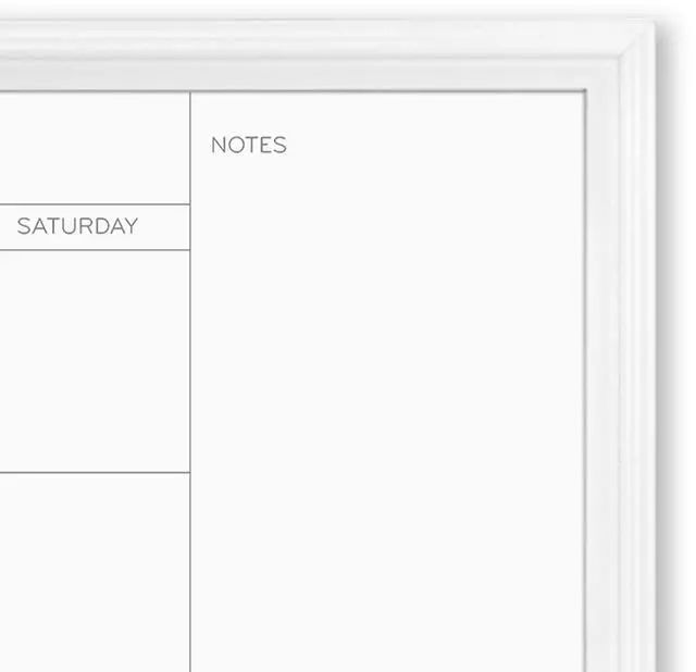 Alt view image 4 of 7 - Magnetic Dry Erase Calendar White Board, 30" x 40" Inches, White Wood Frame (2918U00-01)