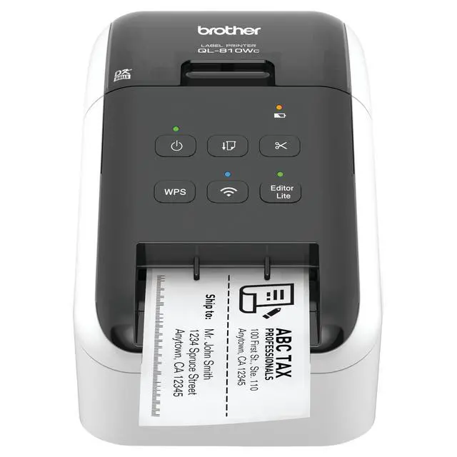 Alt view image 3 of 6 - QL-810Wc Professional Printer with USB and WiFi connectivity, Ultra-Fast up to 110 Labels per Minute with Standard Address in Monochrome, Black & Red Printing Available