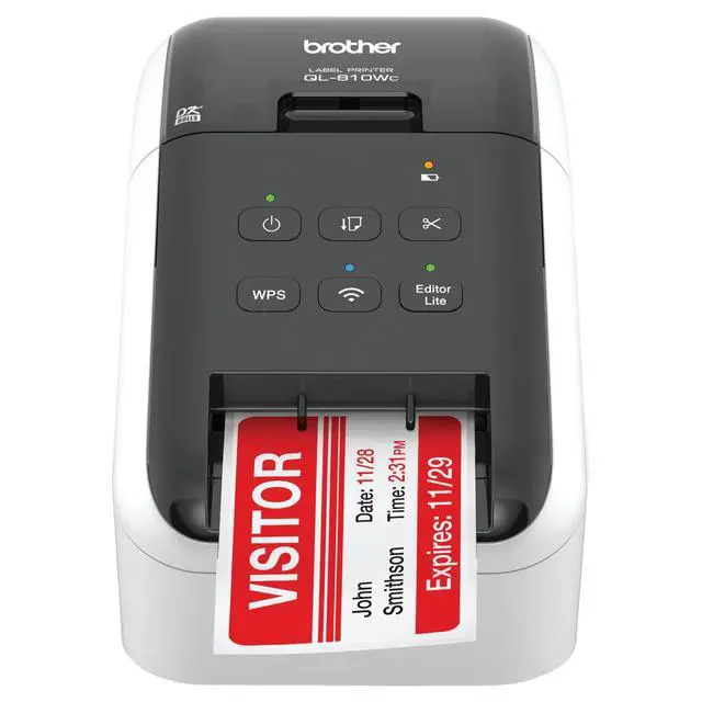 Alt view image 4 of 6 - QL-810Wc Professional Printer with USB and WiFi connectivity, Ultra-Fast up to 110 Labels per Minute with Standard Address in Monochrome, Black & Red Printing Available