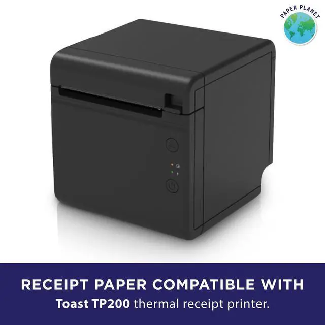 Alt view image 3 of 7 - Thermal Receipt Paper for Toast TP200 Printer by Paper Planet | 80 Rolls | Thermal Receipt Paper, Compatible with Toast TP200 Printer