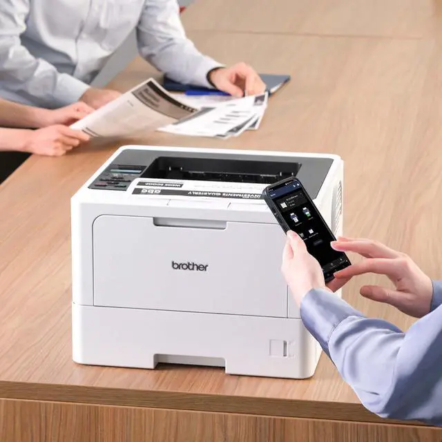 Alt view image 6 of 7 - HL-L5210DN Business Monochrome Laser Printer with Duplex Printing, Versatile Paper Handling, Mobile Printing, and Gigabit Ethernet Networking, Works with Alexa