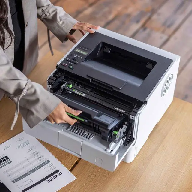 Alt view image 7 of 7 - HL-L5210DN Business Monochrome Laser Printer with Duplex Printing, Versatile Paper Handling, Mobile Printing, and Gigabit Ethernet Networking, Works with Alexa