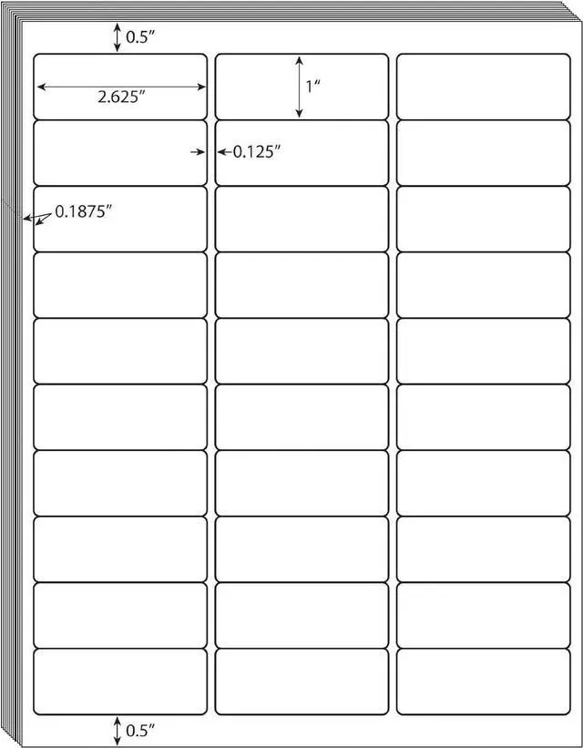 Main image of 30 UP Labels 1" x2-5/8 Mailing Shipping Address FBA Label for Laser/Inkjet Printers, White Blank Sticker Name Tags, Printable Address Label (4000 Sheets, 120,000 Labels)