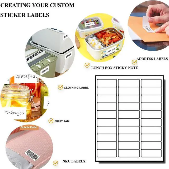 Alt view image 4 of 7 - 30 UP Labels 1" x2-5/8 Mailing Shipping Address FBA Label for Laser/Inkjet Printers, White Blank Sticker Name Tags, Printable Address Label (4000 Sheets, 120,000 Labels)