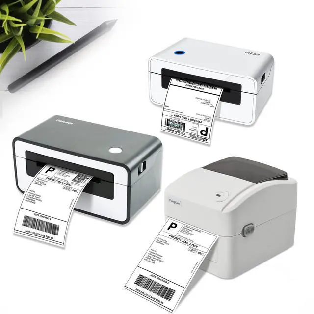 Alt view image 4 of 5 - 4" x 6" Fanfold Direct Thermal Labels - White Shipping Mailing Postage, Perforated, Permanent Adhesive 2000 Per Stack (8 Stacks-16000 Labels)