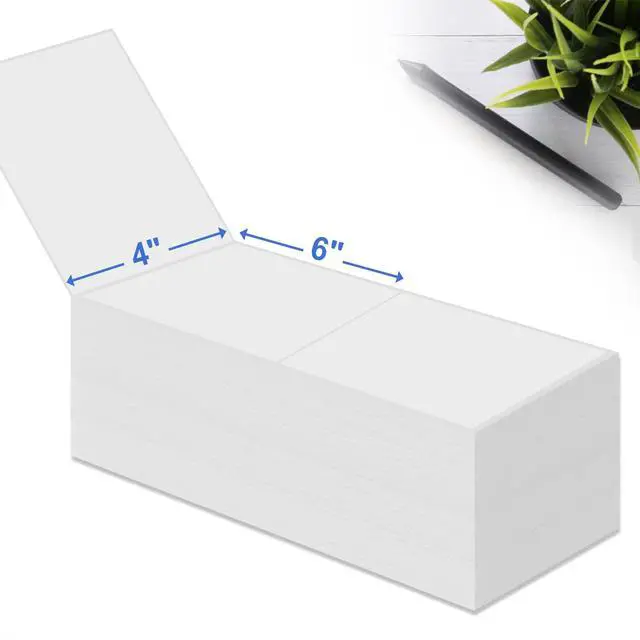 Alt view image 3 of 5 - 4" x 6" Fanfold Direct Thermal Labels - White Shipping Mailing Postage, Perforated, Permanent Adhesive 2000 Per Stack (8 Stacks-16000 Labels)