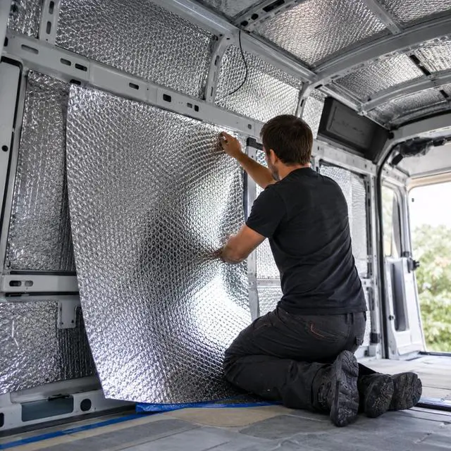 Alt view image 3 of 6 - USA Reflective Insulation Bubble Roll, 48" x 125' | One-Sided Thermal Bubble Roll, Radiant Barrier Wrap, Colder Climates