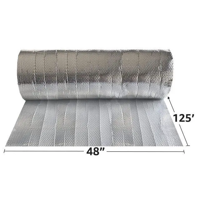 Alt view image 2 of 6 - USA Reflective Insulation Bubble Roll, 48" x 125' | One-Sided Thermal Bubble Roll, Radiant Barrier Wrap, Colder Climates