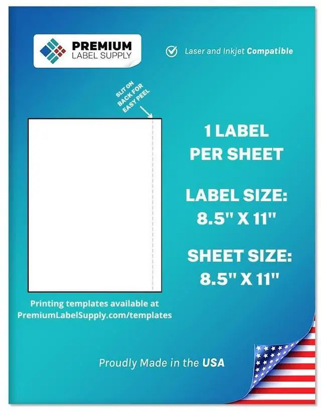 Main image of White Shipping Labels 8.5" x 11" Laser/Inkjet Compatible 2000 Sheets - Letter Size