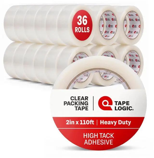 Main image of Packing Tape (36-Rolls), 2" x 110 yd - Heavy Duty Packaging Tape Refill for Shipping, Moving, Order Fulfillment, Acrylic 2.6 Mil